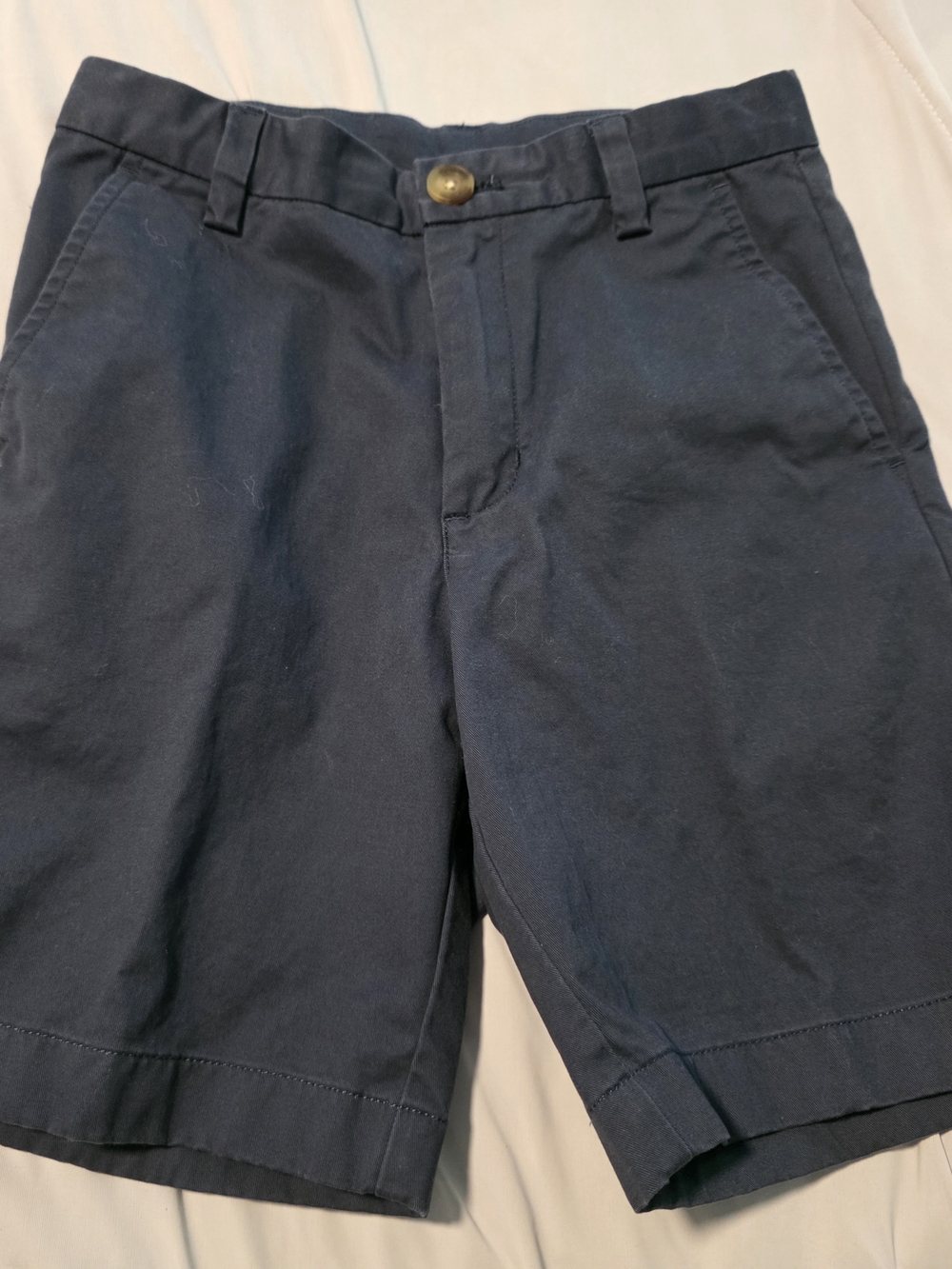 Vineyard Vines Kids Navy Cotton Chino Shorts
